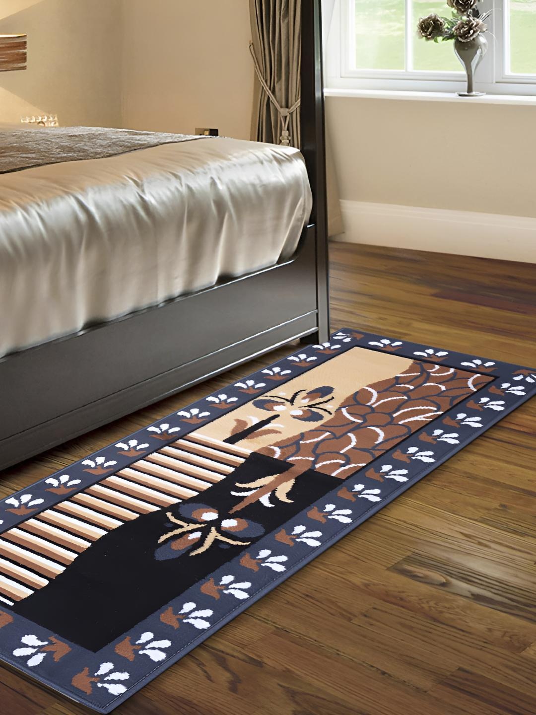

Carpet Galore Blue Geometric Printed Floor Mat