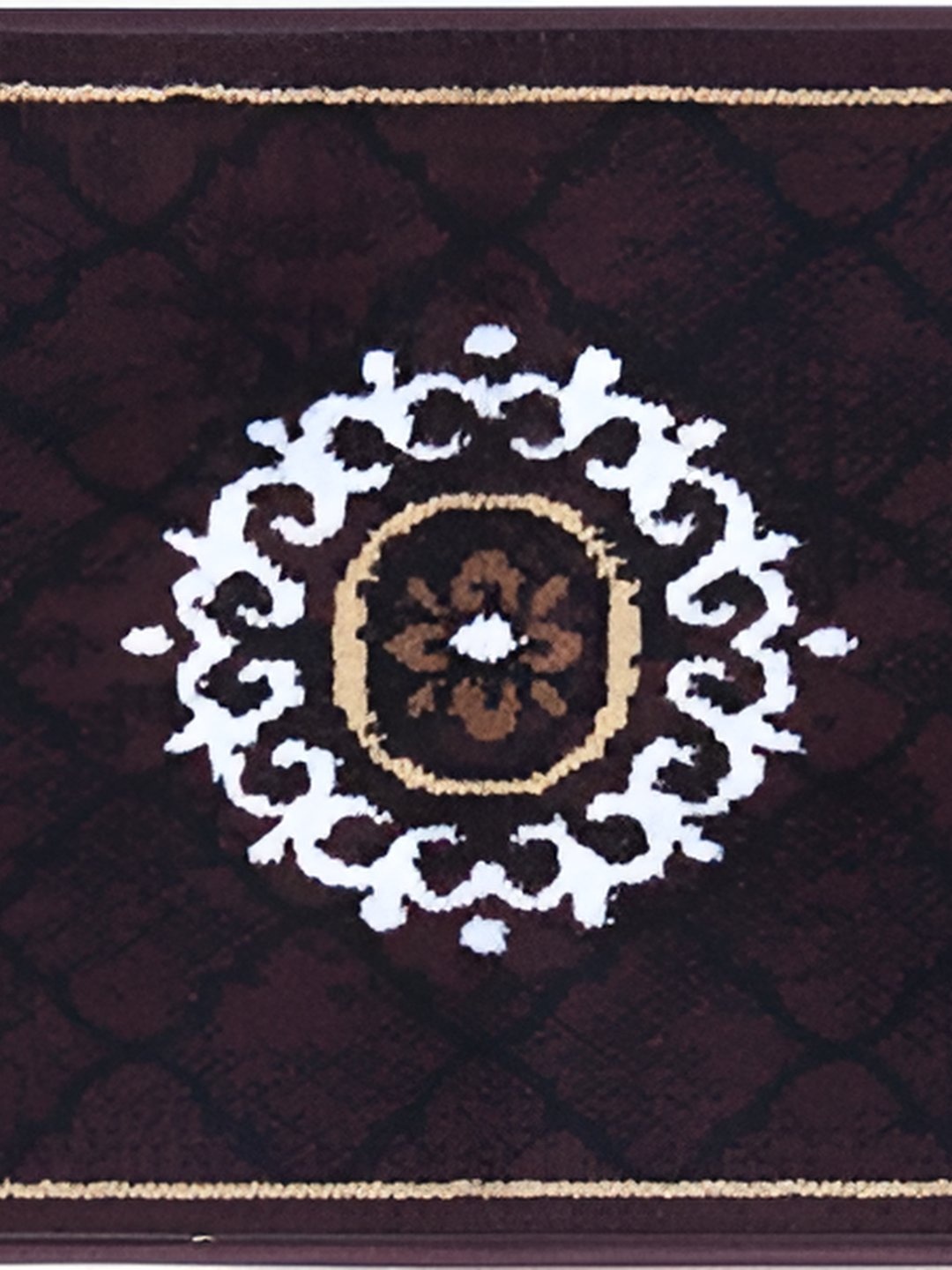 

Carpet Galore Brown & White Floral Printed Bacteria Resistant Doormats