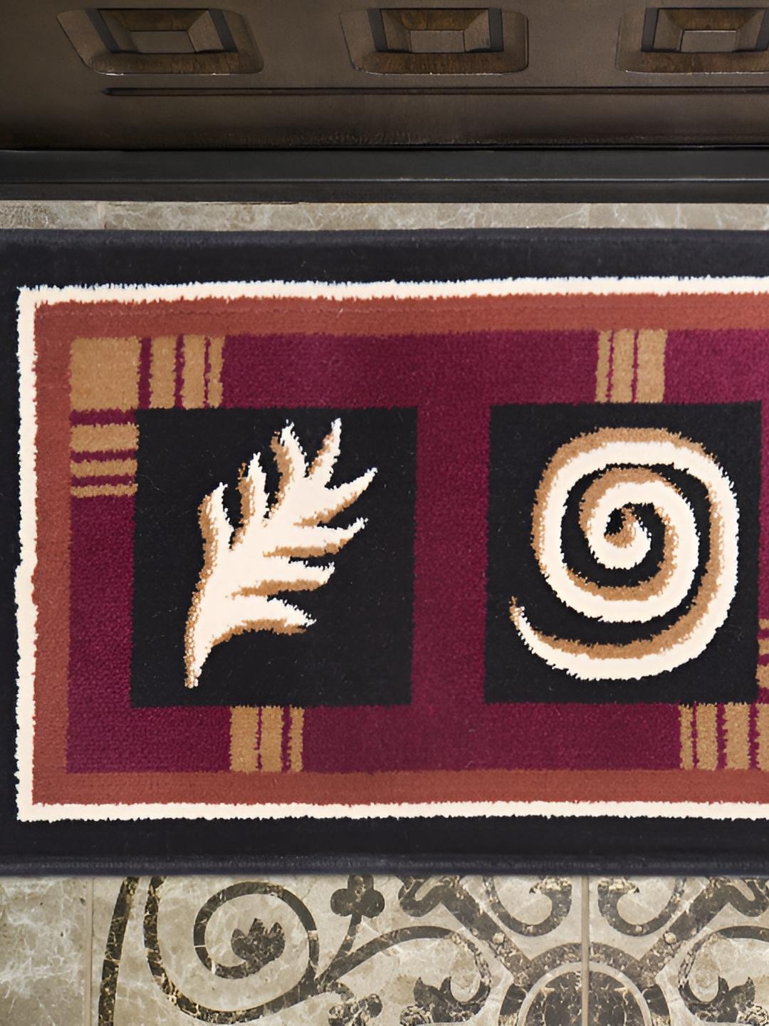 

Carpet Galore Red & Black Printed Water Resistant Doormats