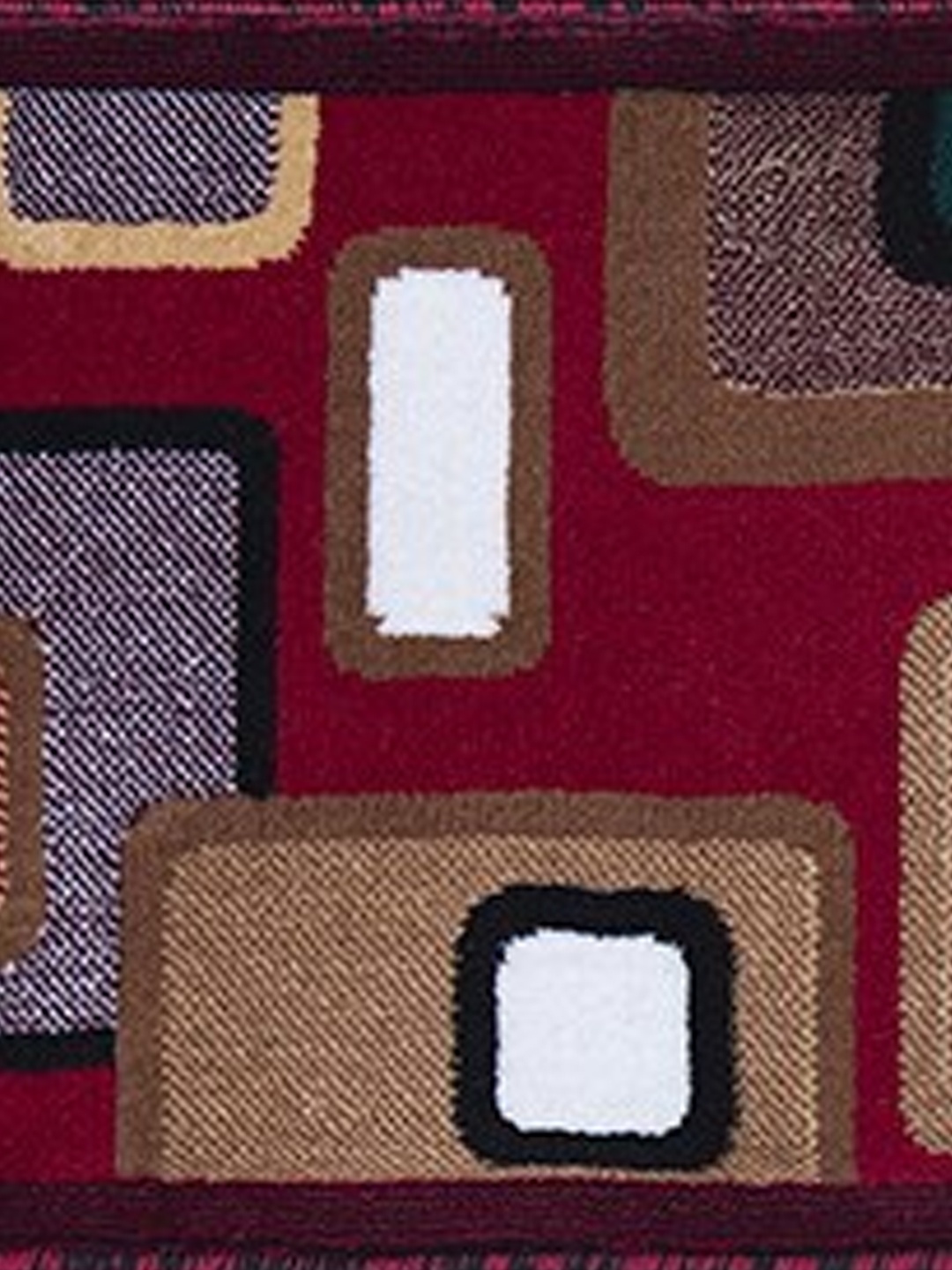 

Carpet Galore Red & White Patterned Water-Resistant Door Mat