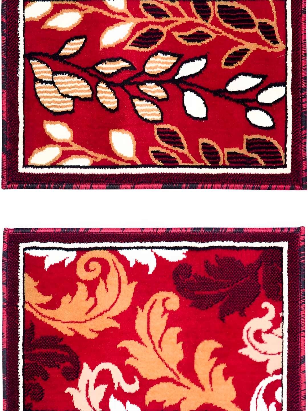 

Carpet Galore Red & White 2 Pcs Printed Water Resistant Doormats