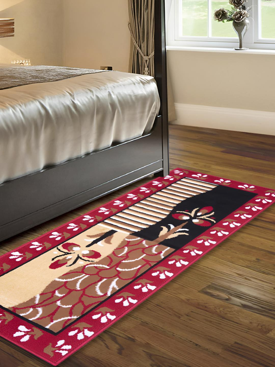 

Carpet Galore Red Geometric Printed Floor Mat