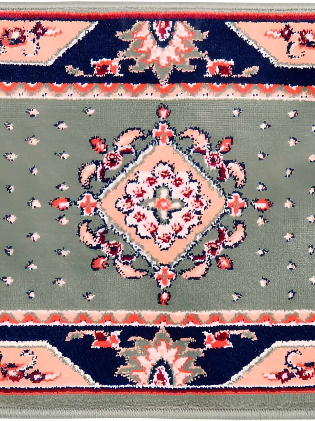 

Carpet Galore Green & Blue Floral Printed Water Resistant Doormats