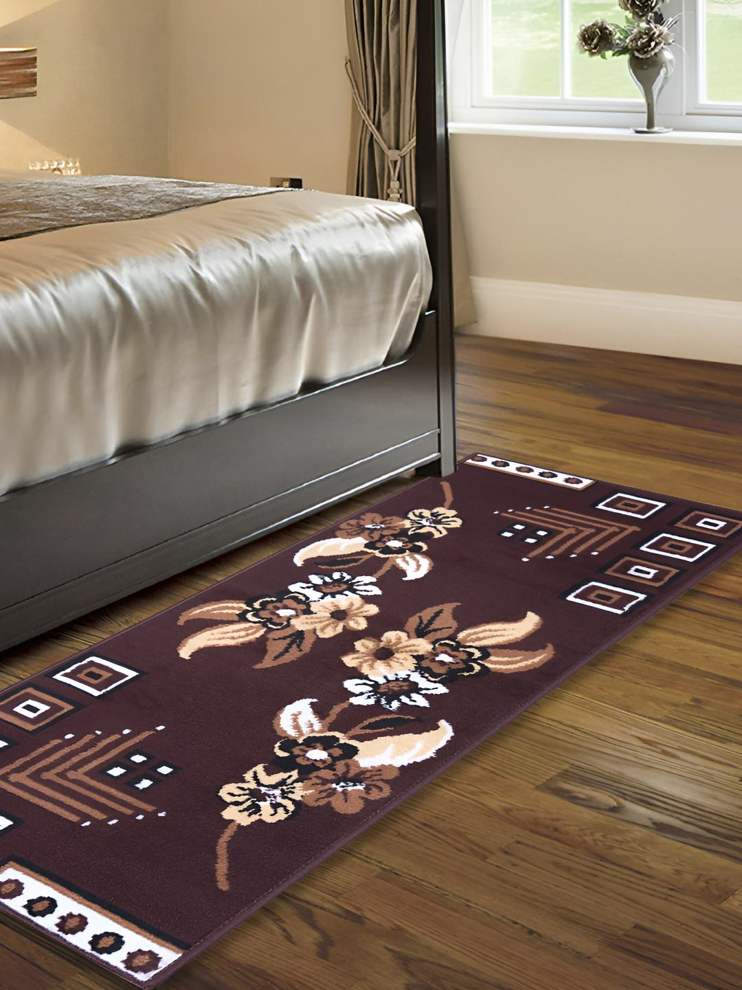 

Carpet Galore Brown and White Geometric Printed Water Resistant Floor Mat