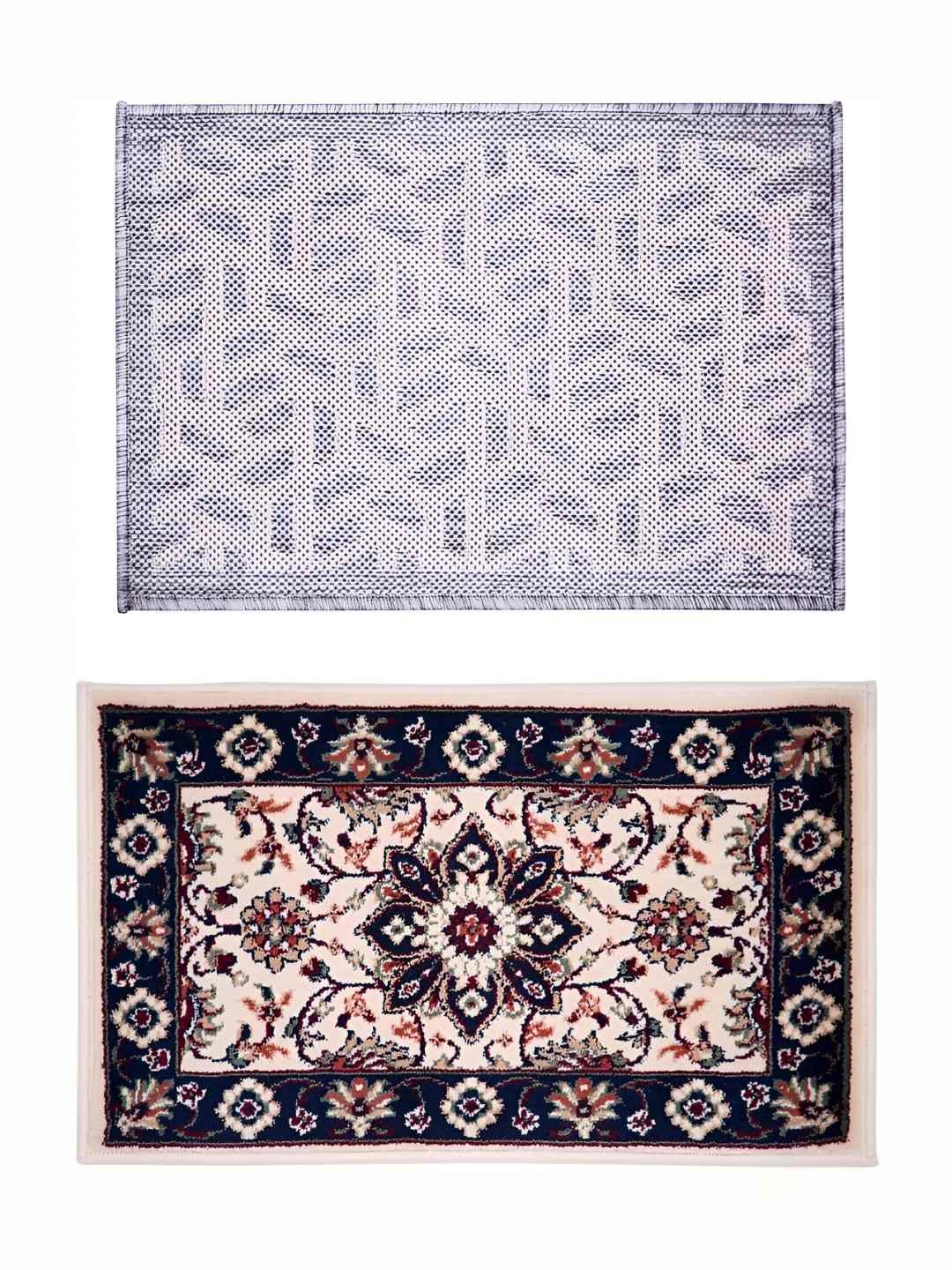 

Carpet Galore Grey & Beige 2 Pieces Printed Water Resistant Doormats