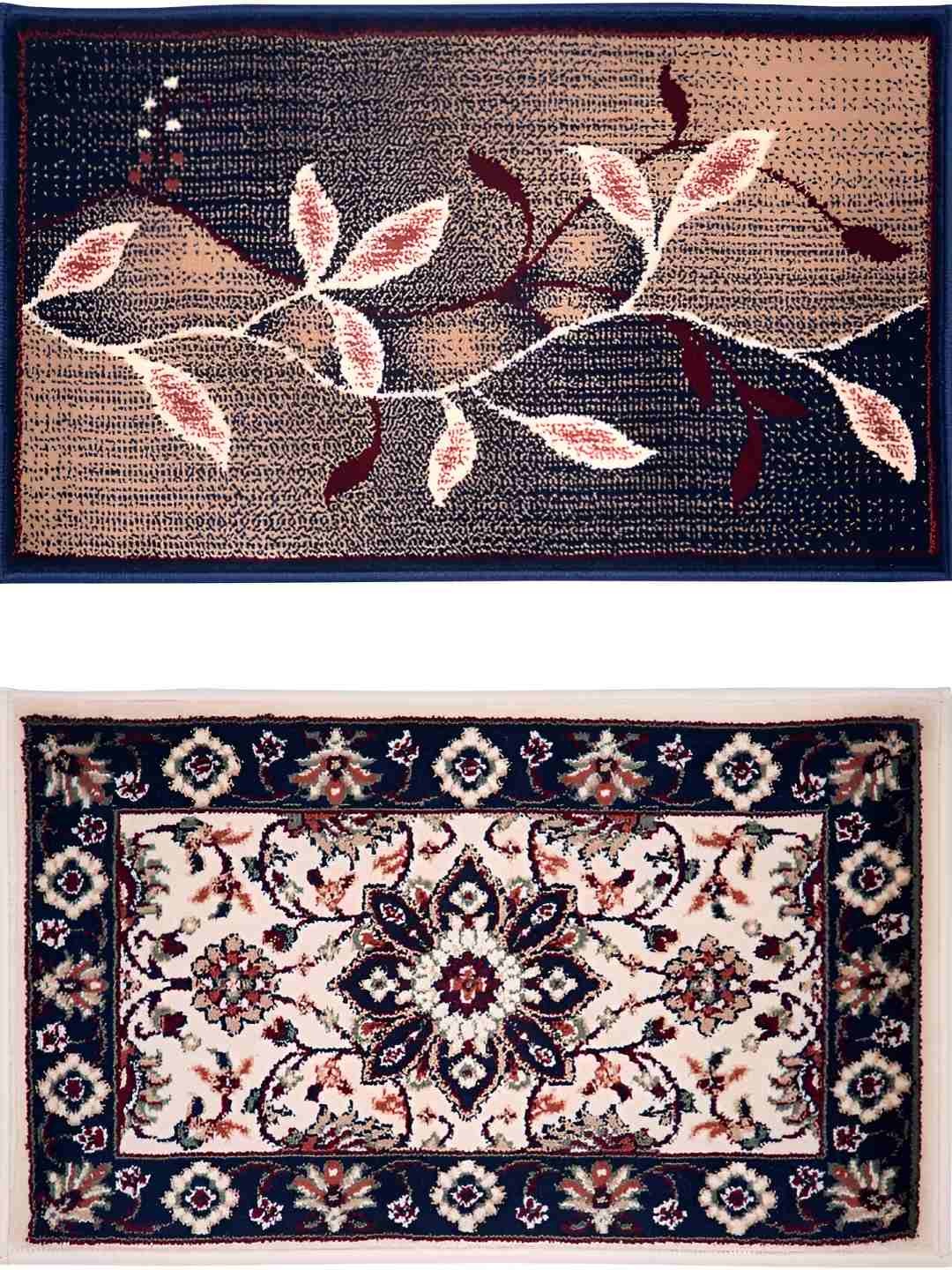 

Carpet Galore 2-Pcs Red & Beige Patterned Water-Resistant Door Mats