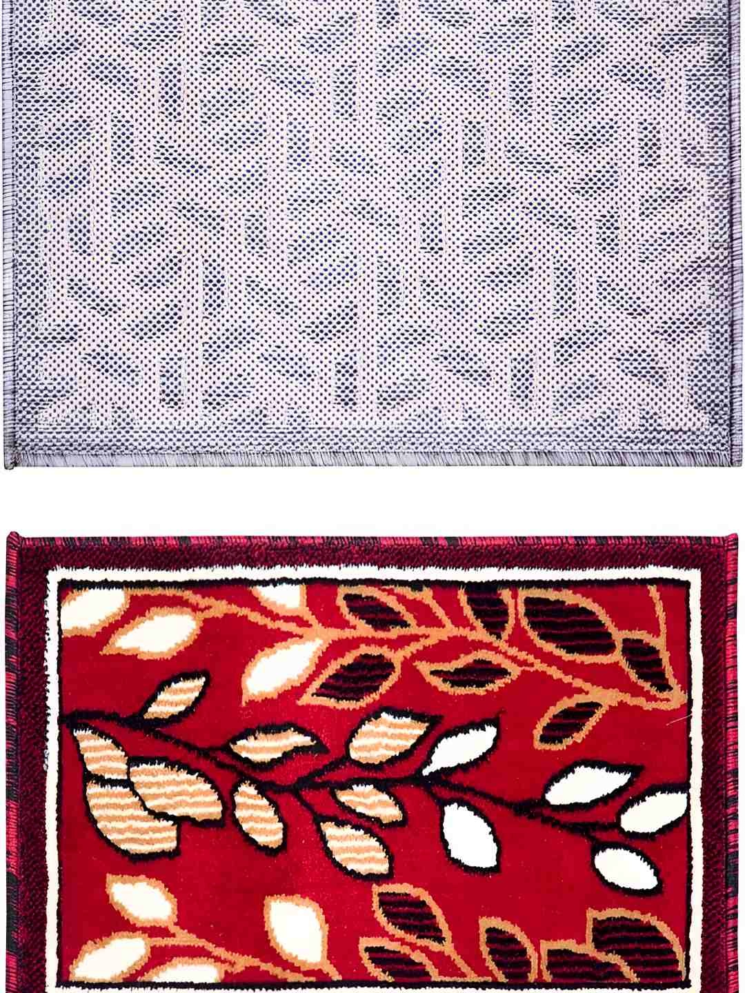 

Carpet Galore Red & Grey 2 Pieces Printed Water Resistant Doormat