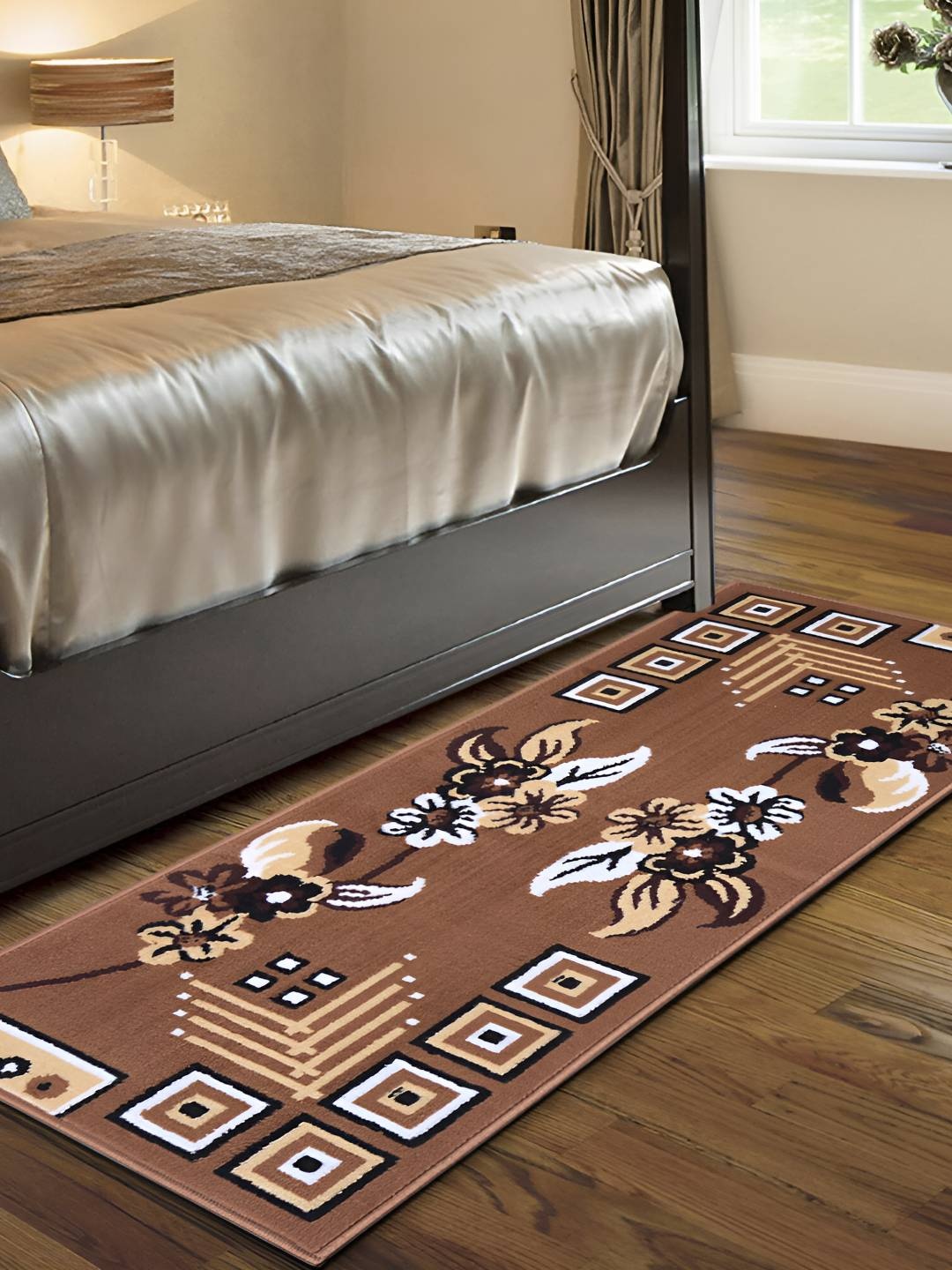 

Carpet Galore Brown and Black Geometric Printed Water Resistant Floor Mat