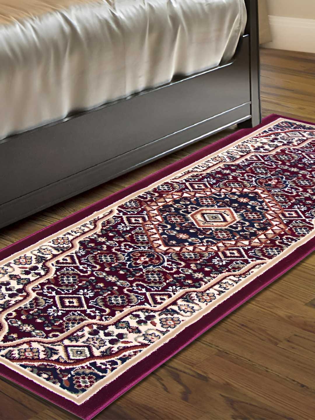 

Carpet Galore Red and White Ethnic Motif Printed Water Resistant Floor Mat