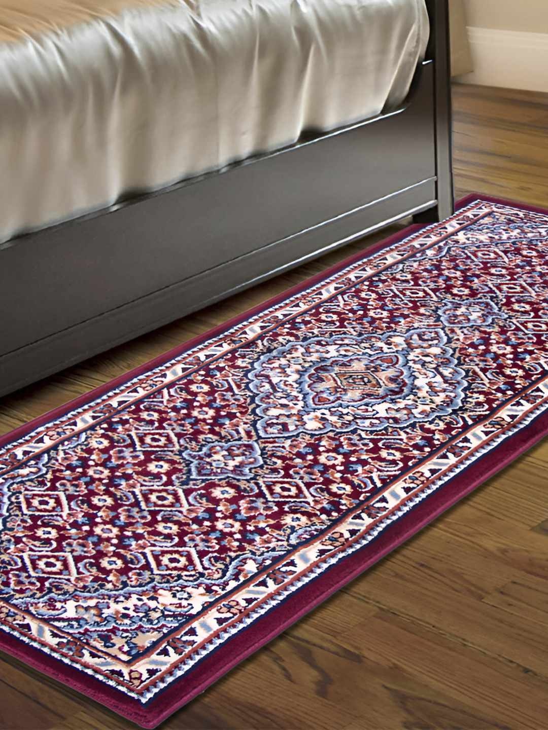 

Carpet Galore Red and Blue Ethnic Motif Printed Water Resistant Floor Mat