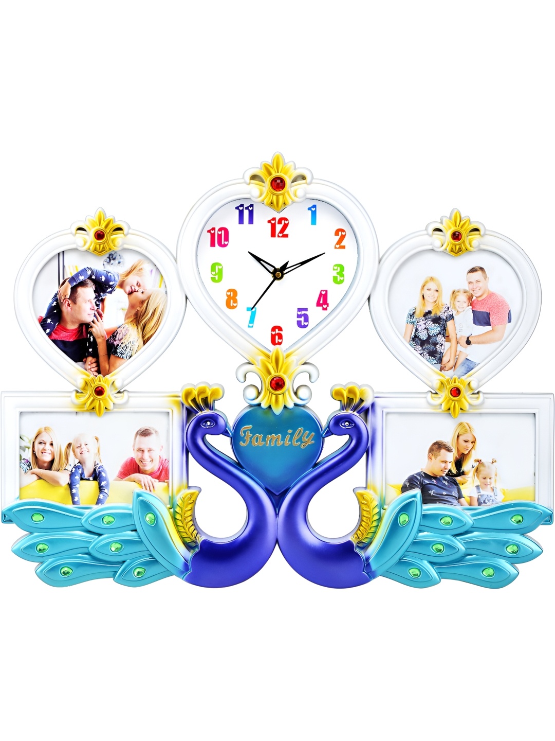 

Attractionz White & Blue Abstract Shaped Textured Analogue Wall Clock