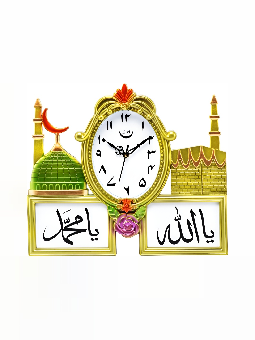 

Attractionz Gold-Toned Oval Shaped Contemporary Wall Clock
