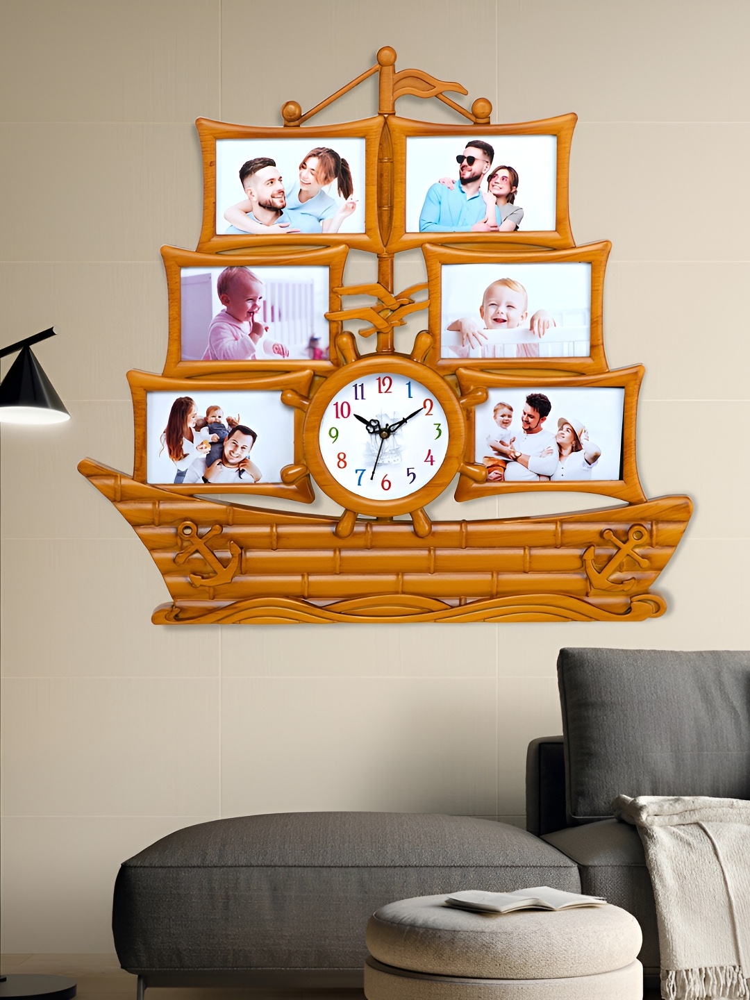 

Attractionz Beige & White Textured Contemporary Wall Clock
