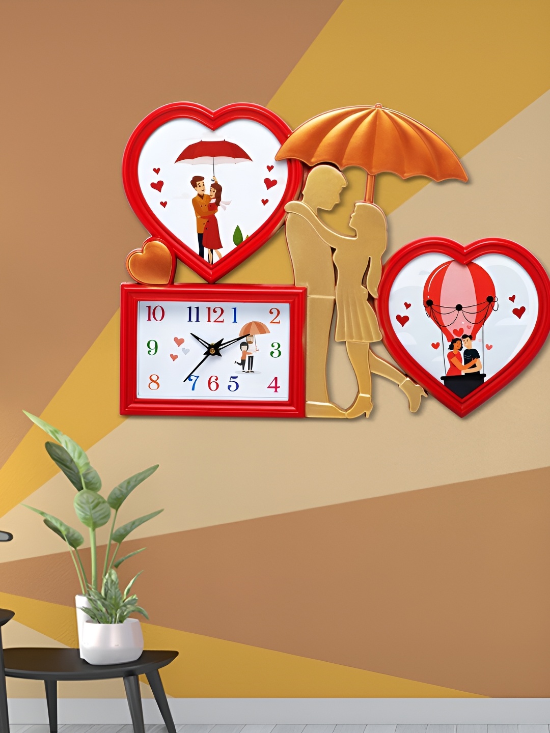 

Attractionz Red & White Reactangle Textured Contemporary Wall Clock
