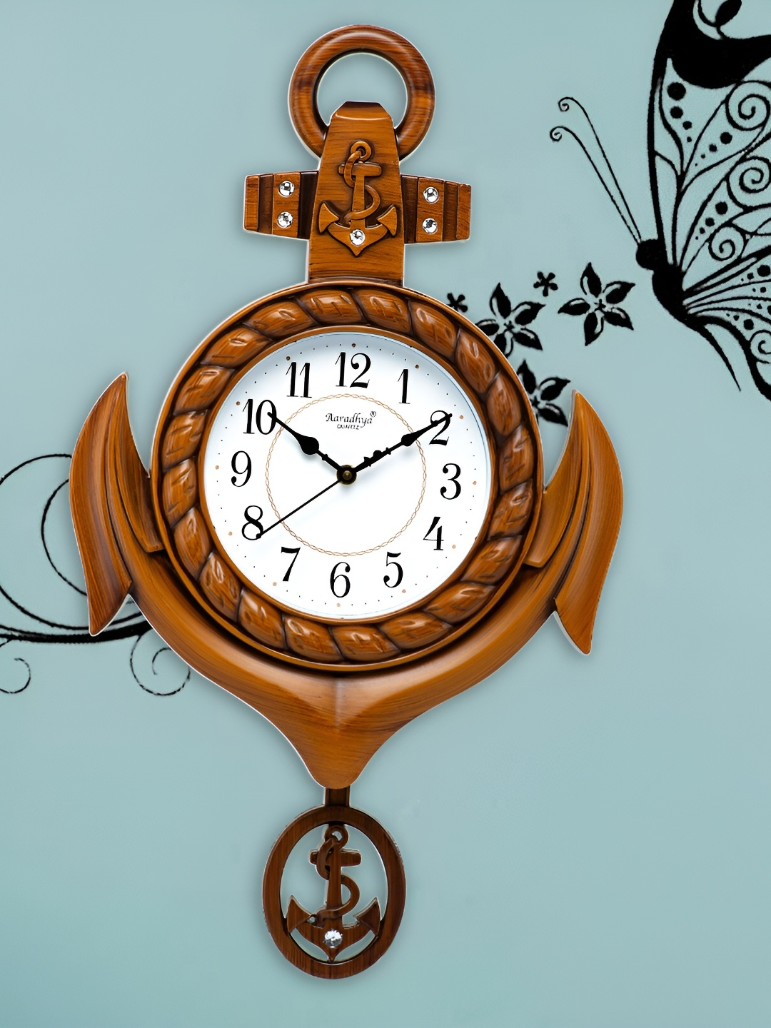 

Attractionz Beige Textured Round Contemporary Wall Clock