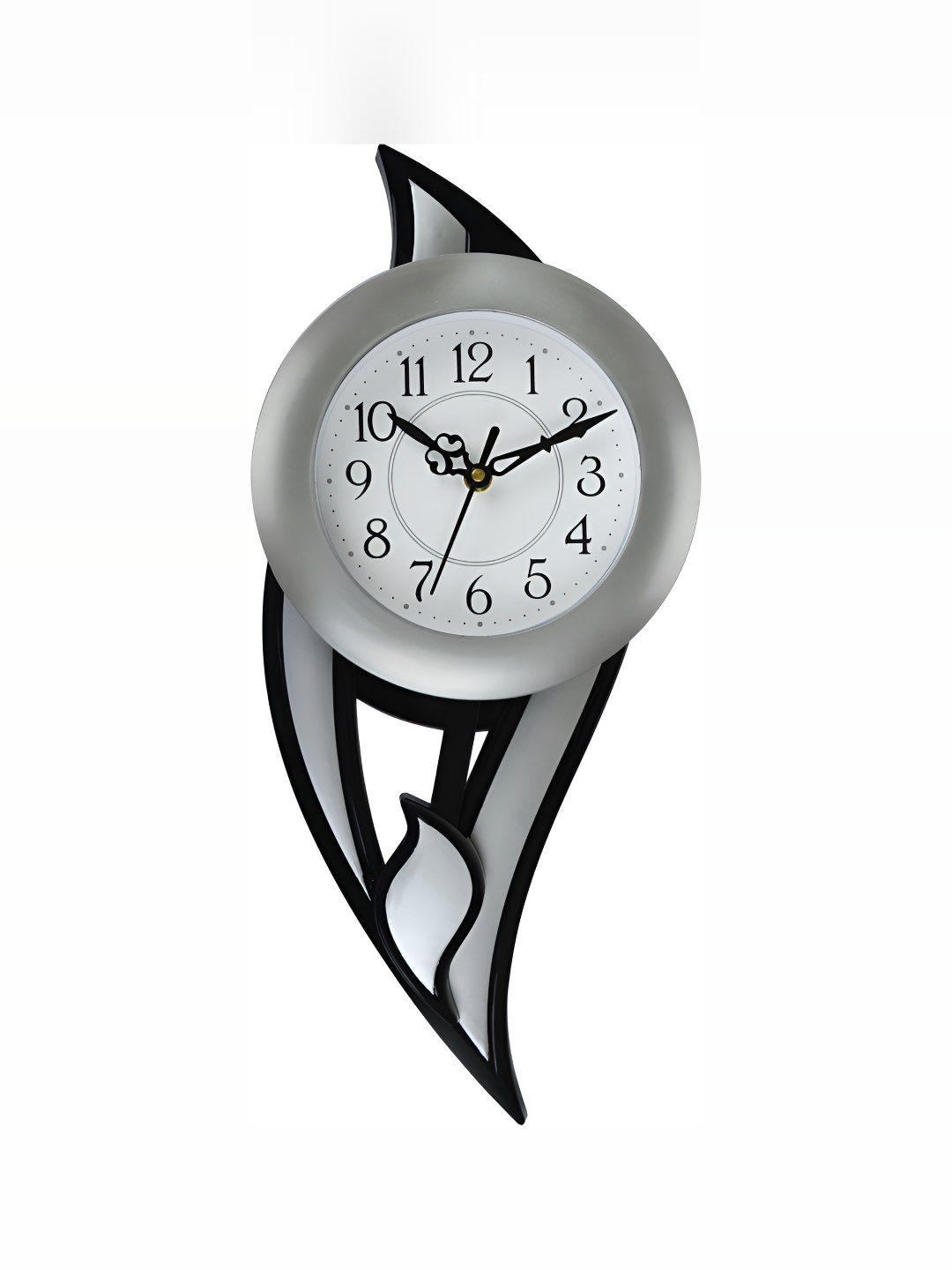 

Attractionz Silver-Toned Round Contemporary Wall Clock