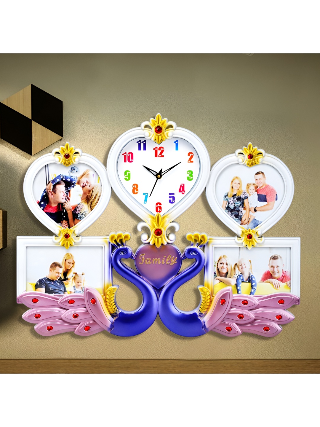 

Attractionz Purple Abstract Shaped Contemporary Wall Clock