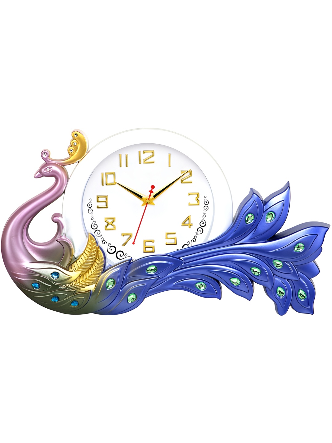 

Attractionz Att'z Blue & White Textured Round Contemporary Wall Clock