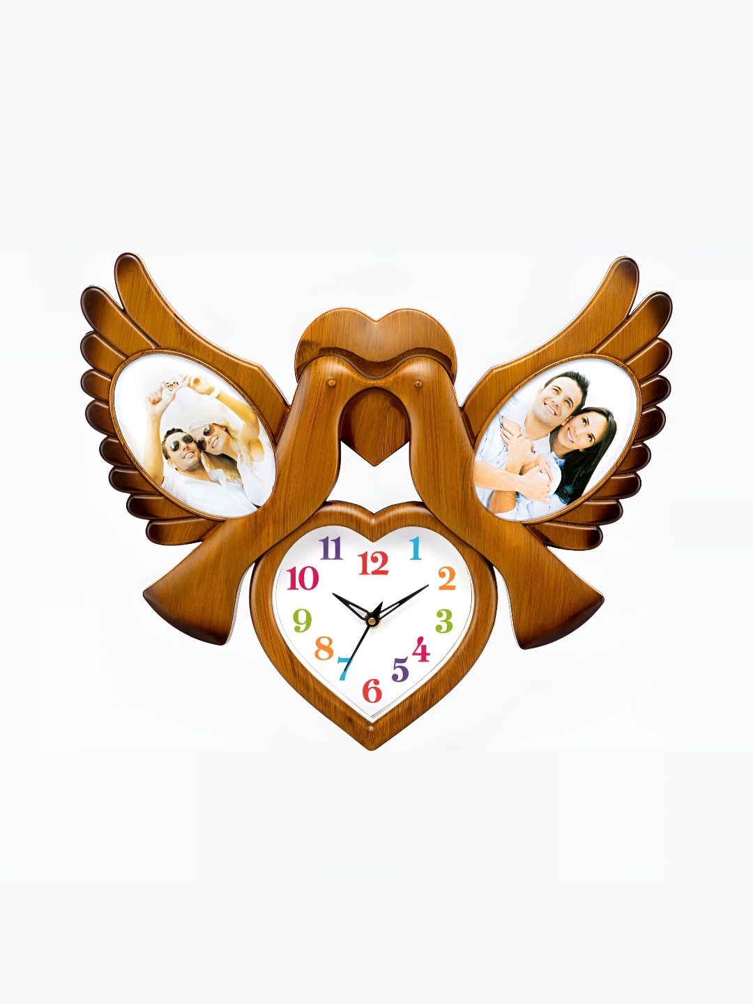 

Attractionz Beige Bird Shaped Textured Analogue Wall Clock
