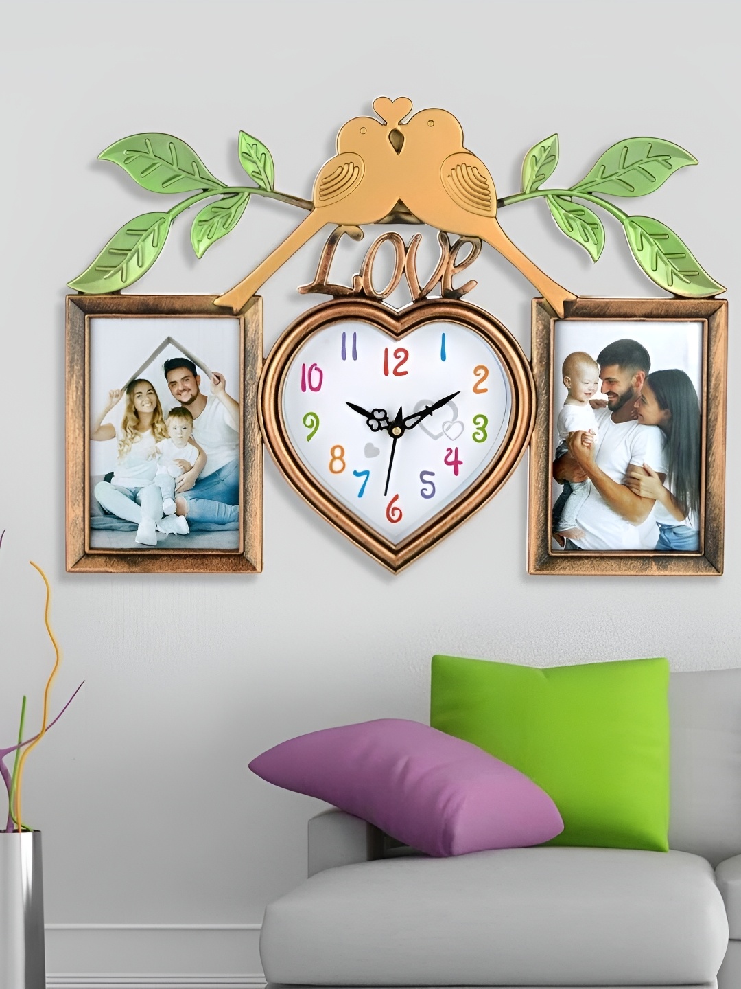 

Attractionz Orange Heart Shaped Contemporary Wall Clock