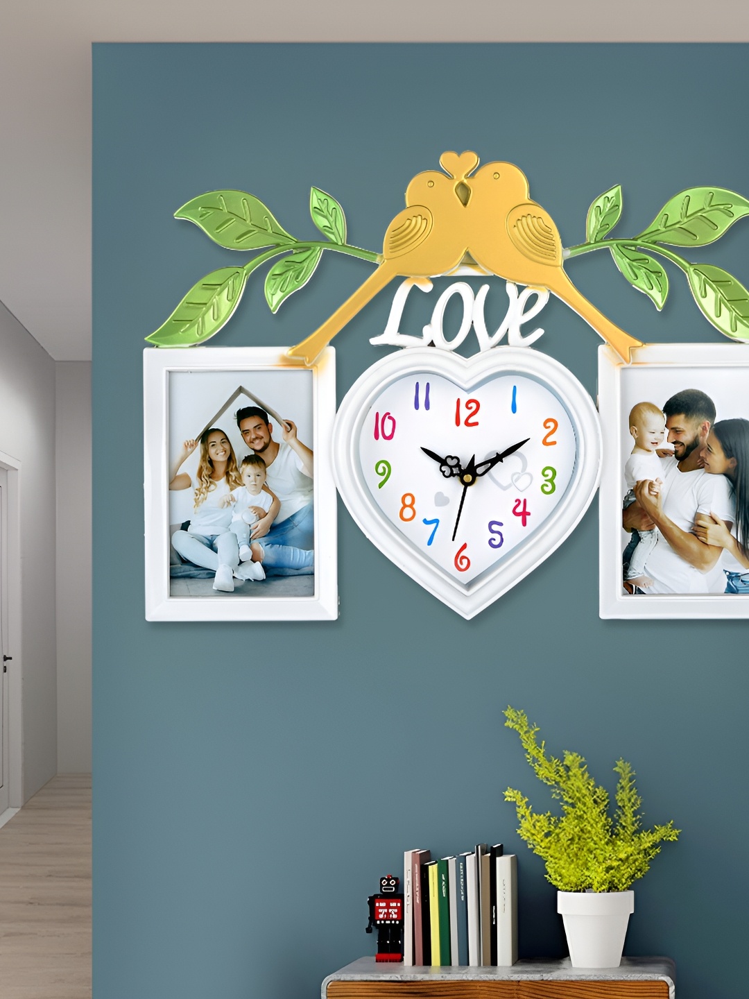 

Attractionz White & Gold-Toned Abstract Shaped Analogue Wall Clock