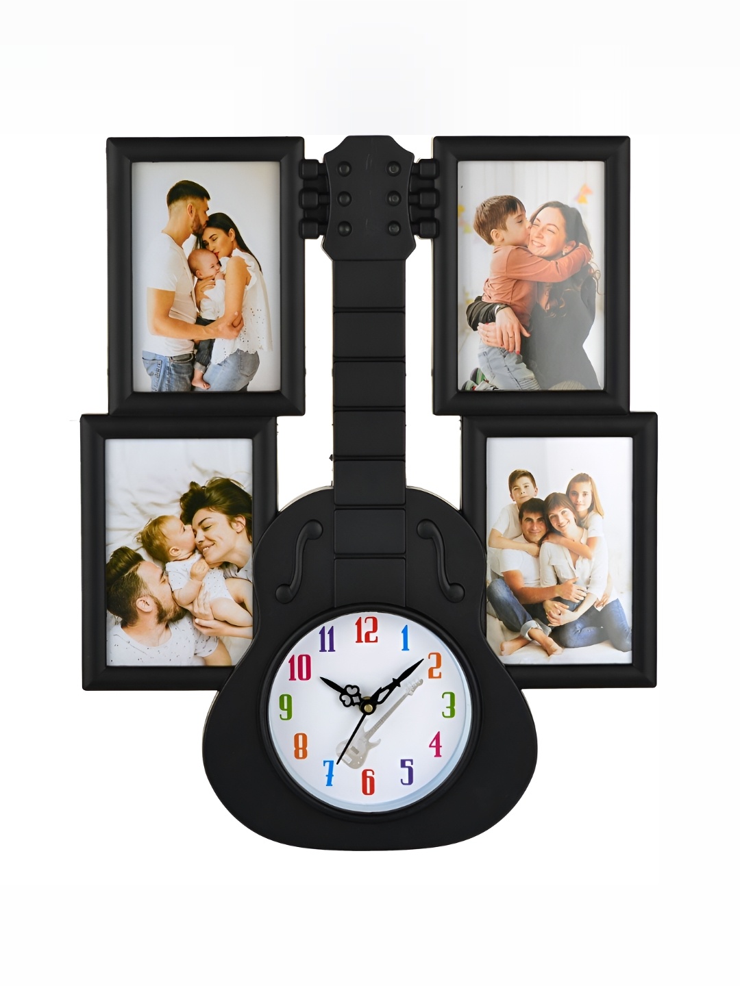 

Attractionz Black Round Analogue Wall Clock