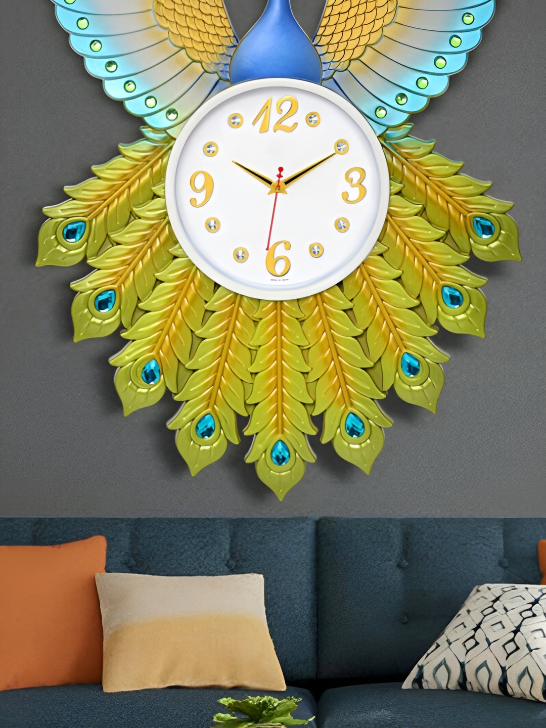 

Attractionz Yellow & White Round Textured Contemporary Wall Clock