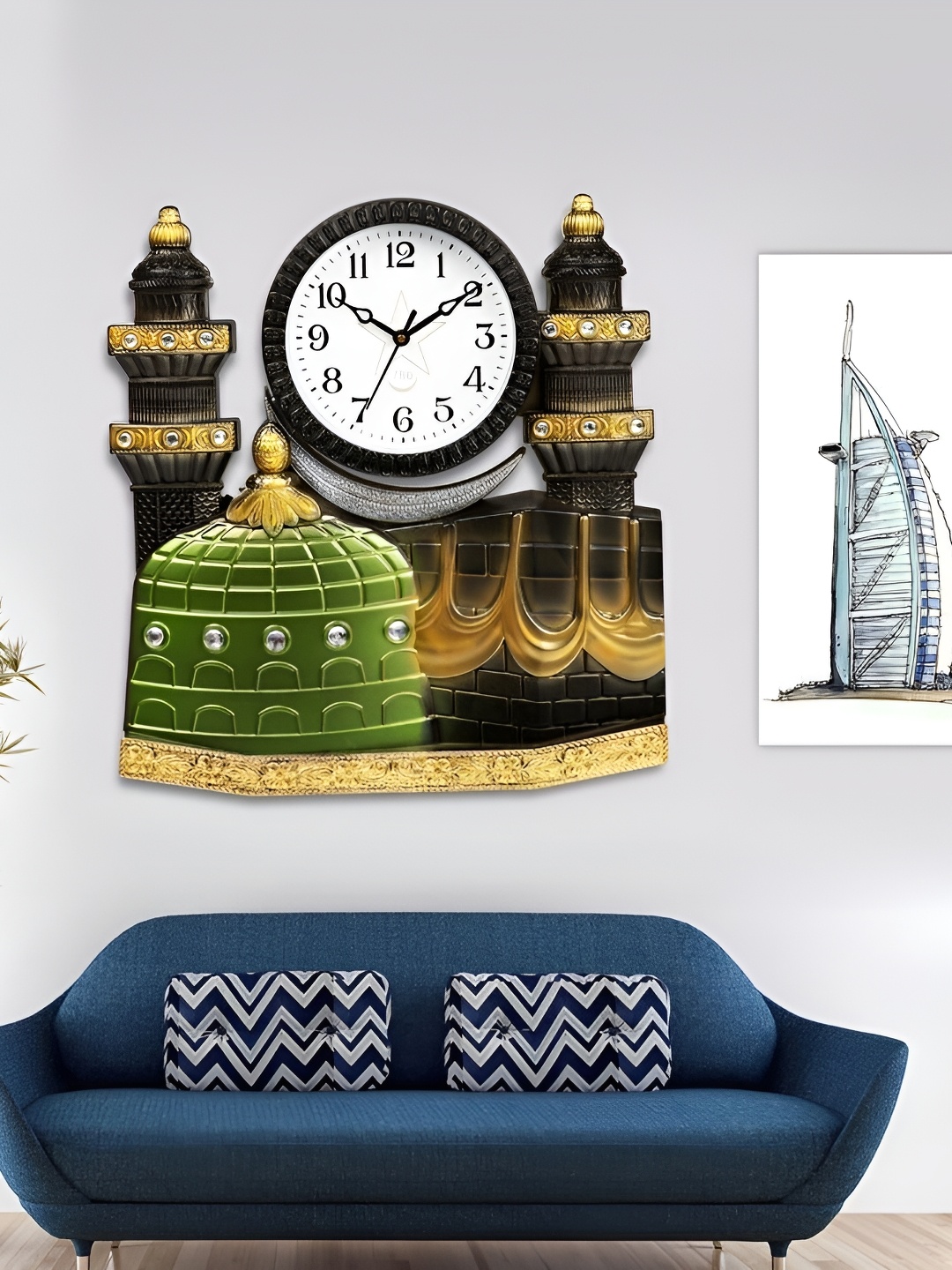 

Attractionz Black & White Textured Round Shaped Contemporary Wall Clock