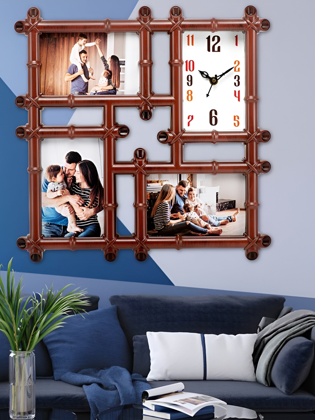 

Attractionz Brown Square Analogue Wall Clock