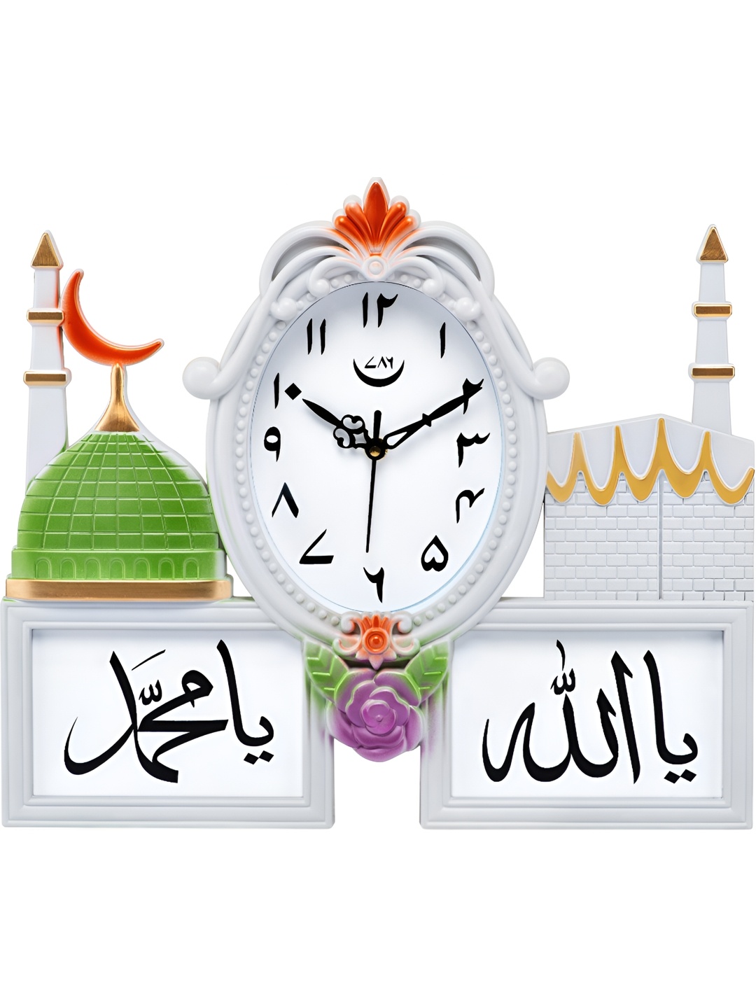 

Attractionz White & Red Analogue Oval Wall Clock