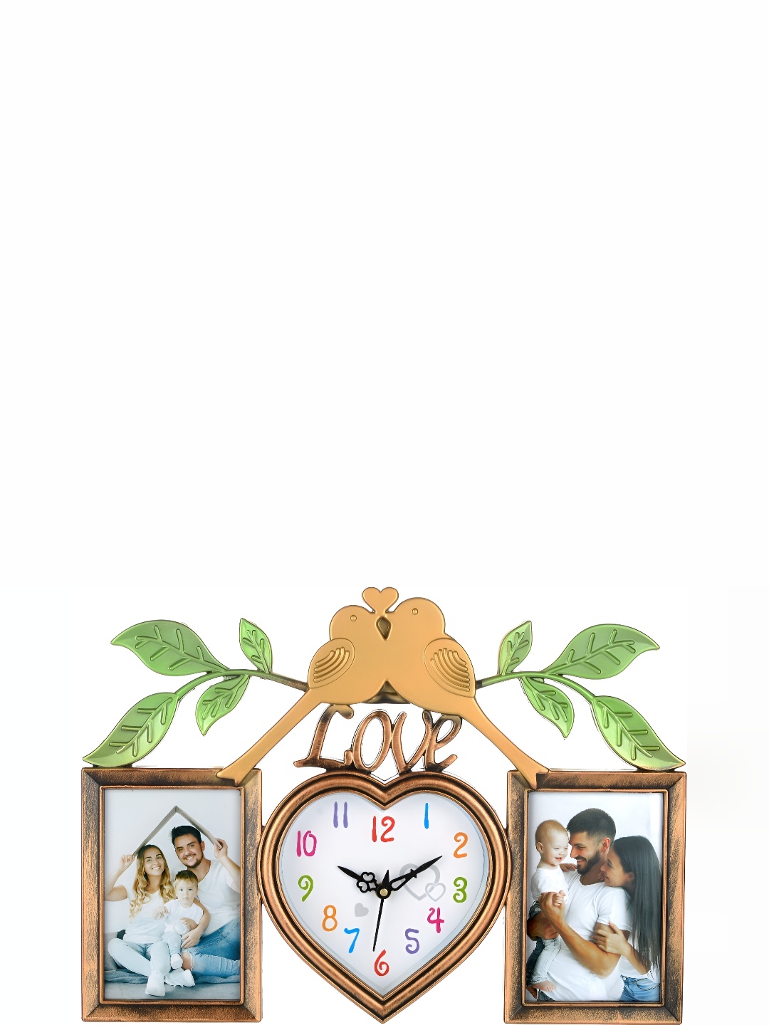 

Attractionz Gold Toned Abstract Shaped Contemporary Analog Wall Clock