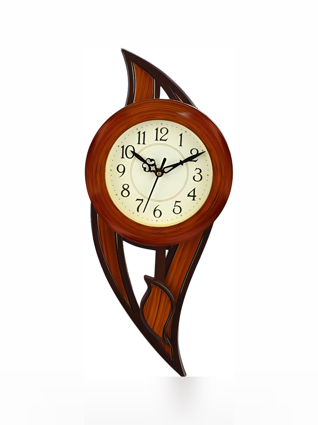

Attractionz Brown & Black Textured Contemporary Analogue Round Wall Clock