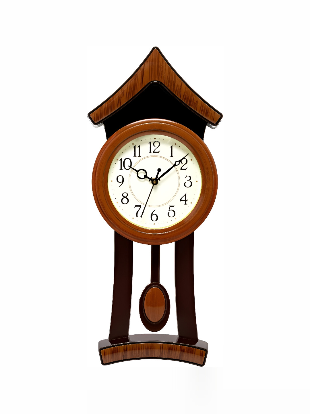 

Attractionz Brown and White Analogue Contemporary Wall Clock