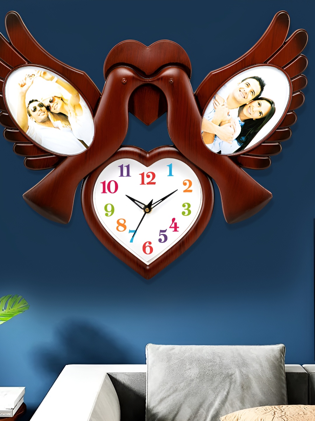 

Attractionz Brown & White Textured Heart Shaped Contemporary Wall Clock