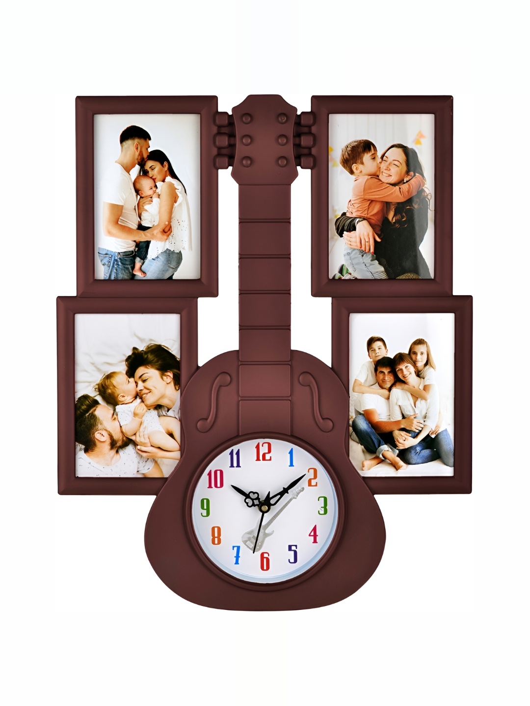 

Attractionz Brown Round Analogue Wall Clock