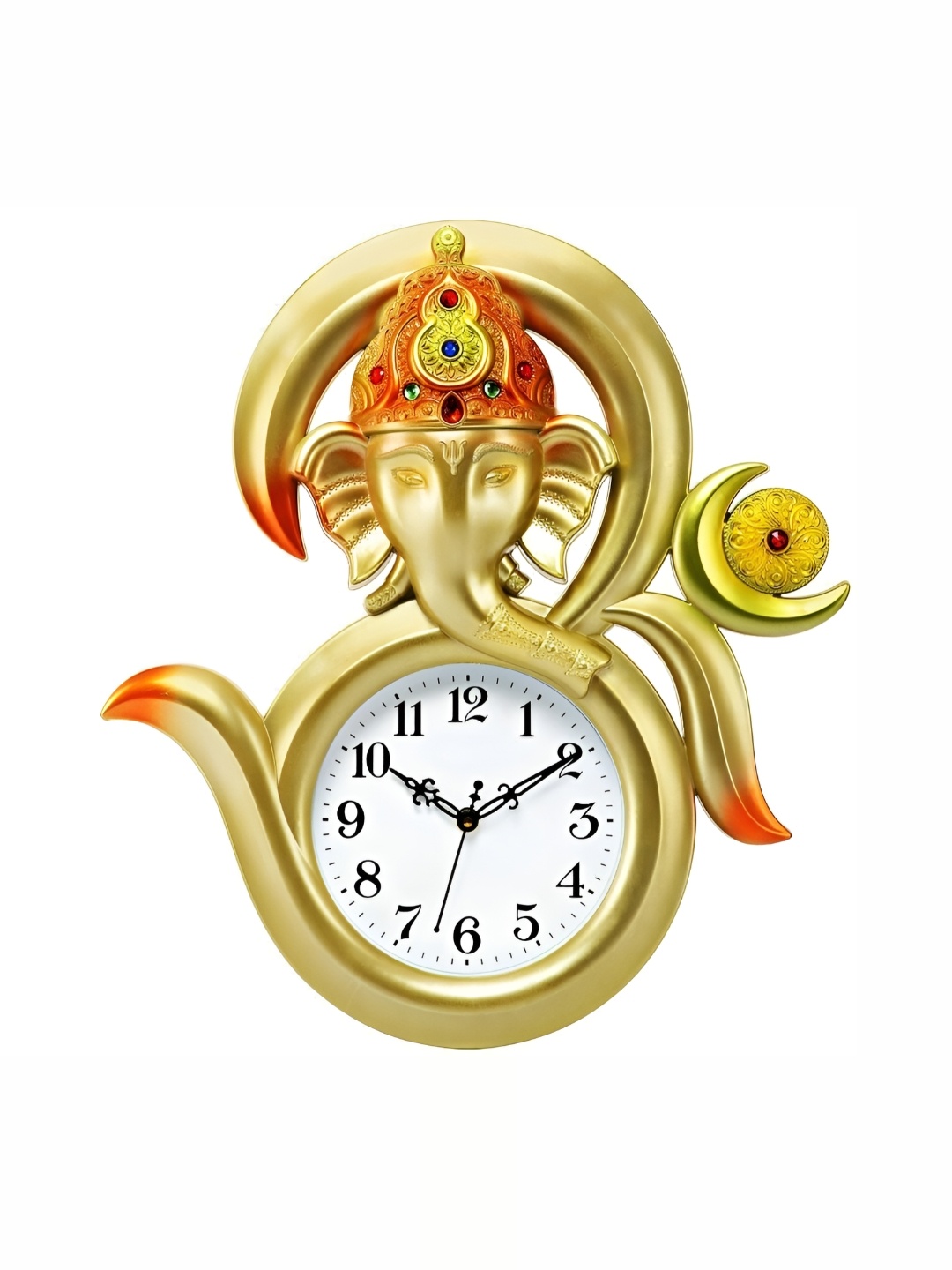 

Attractionz Gold-Toned Round Wall Clock