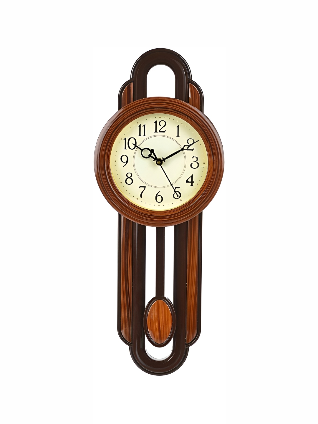 

Attractionz Brown Round Traditional Wall Clock