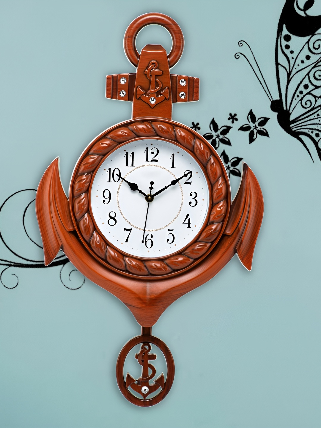 

Attractionz Brown & White Textured Round Shaped Contemporary Wall Clock