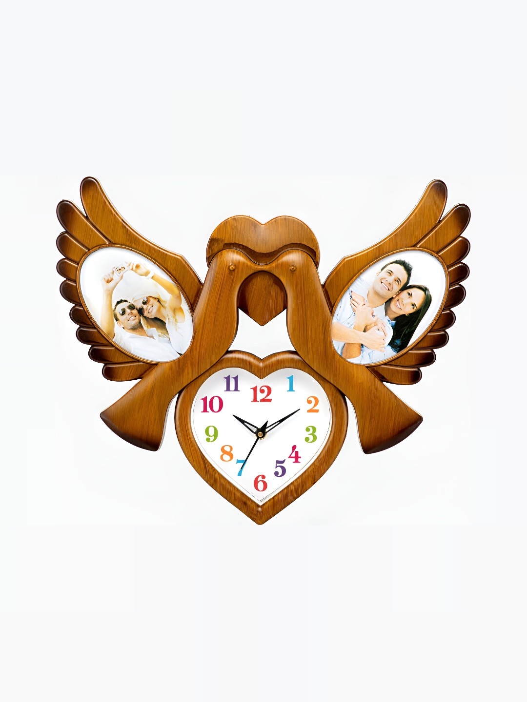 

Attractionz Beige Heart Shaped Textured Analogue Wall Clock