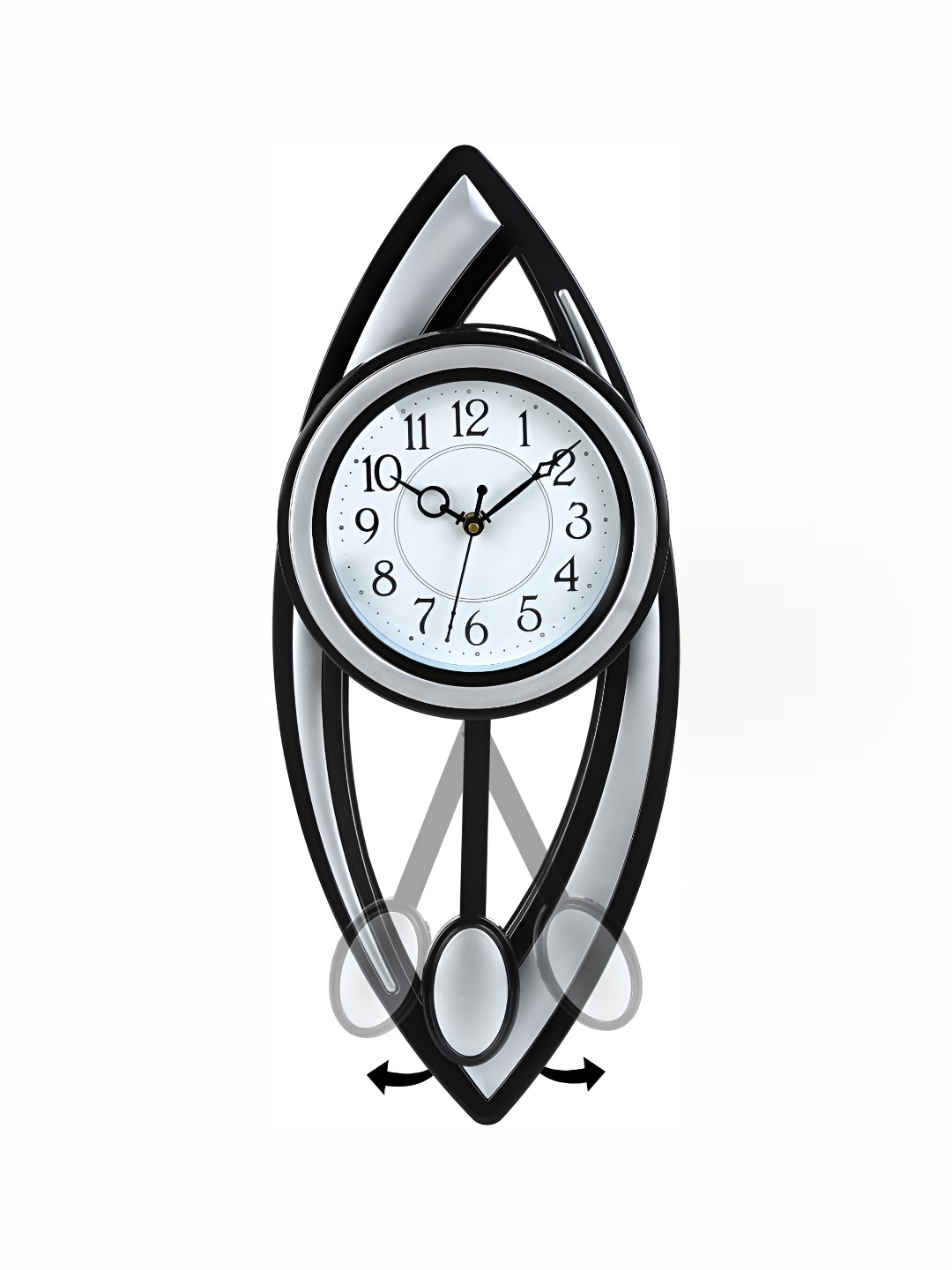

Attractionz Silver-Toned Round Shaped Textured Analogue Wall Clock
