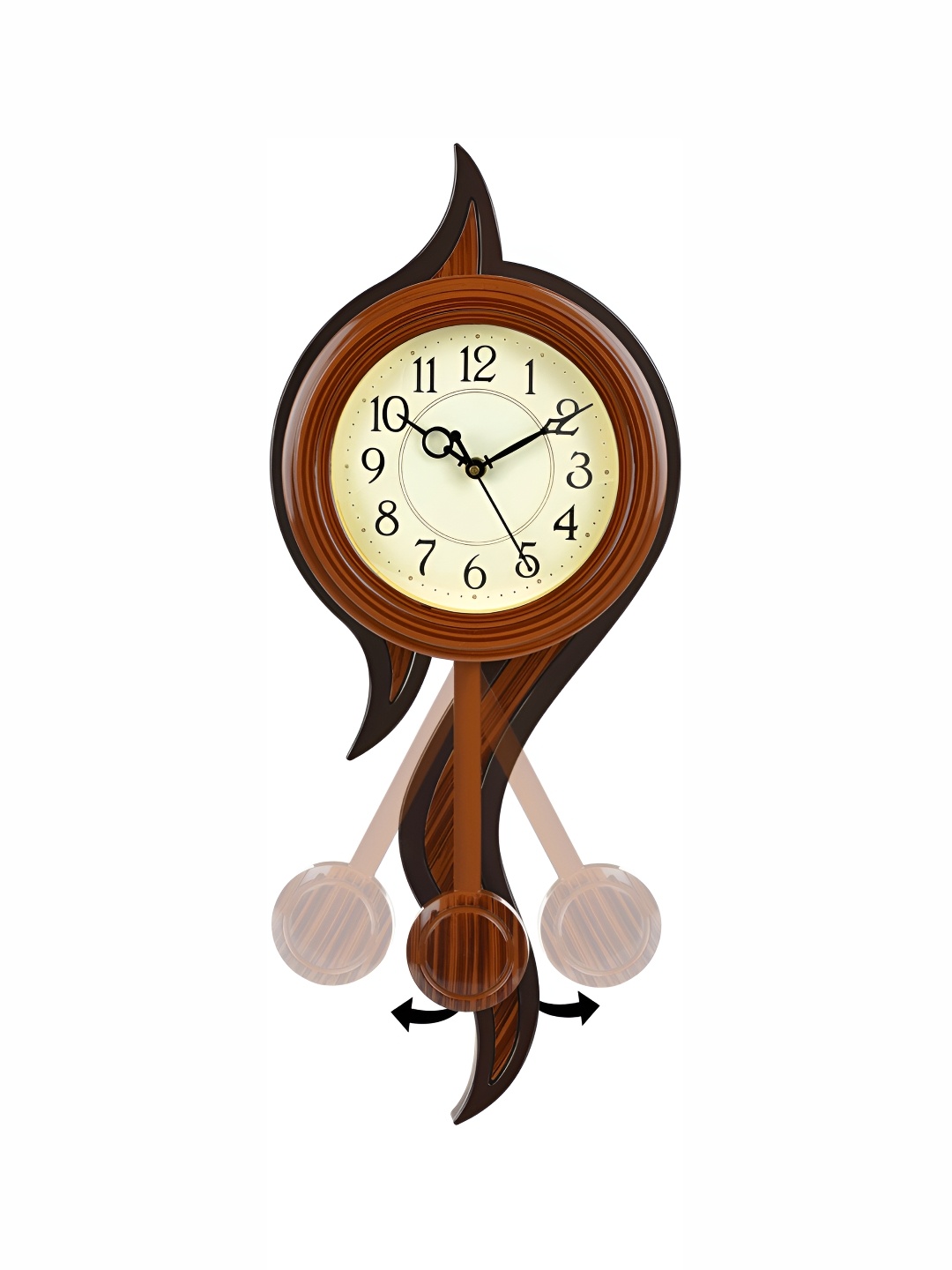 

Attractionz Brown & Black Textured Contemporary Analogue Round Wall Clock