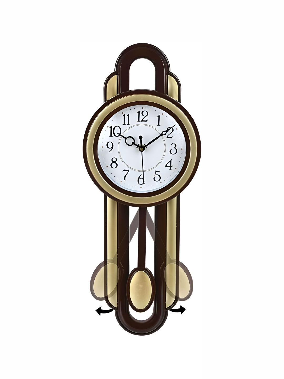 

Attractionz Gold-Toned & White Textured Round Shaped Contemporary Wall Clock