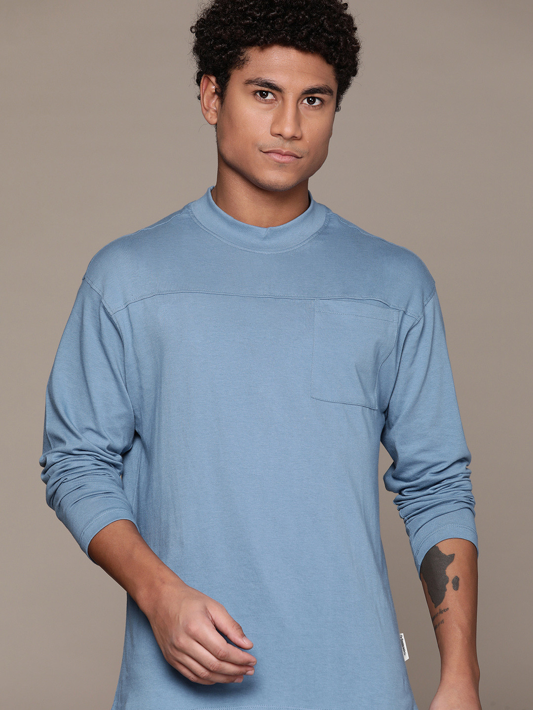 

The Roadster Lifestyle Co. Pure Cotton Relaxed Fit T-shirt, Blue
