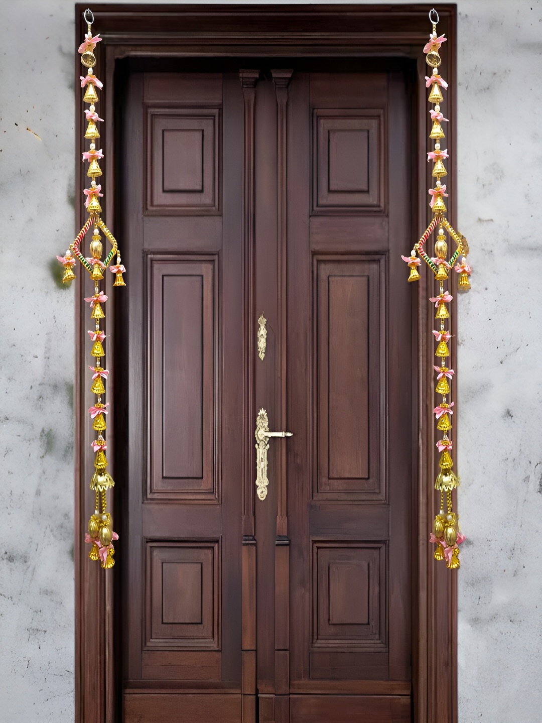 

NARYA TRADITIONAL Pink & Beige 2 Pcs Latkan Hanging Wall Decor