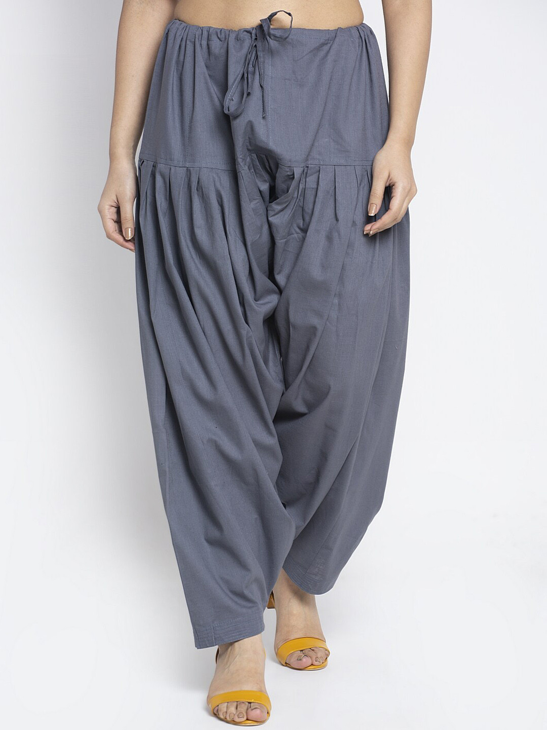 

GRACIT Women Pure Cotton Loose-Fit Patiala, Grey
