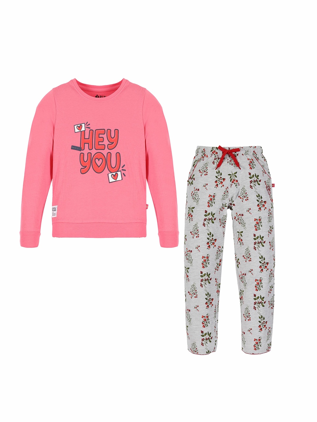 

3PIN Girls Printed T-shirt with Trousers, Pink