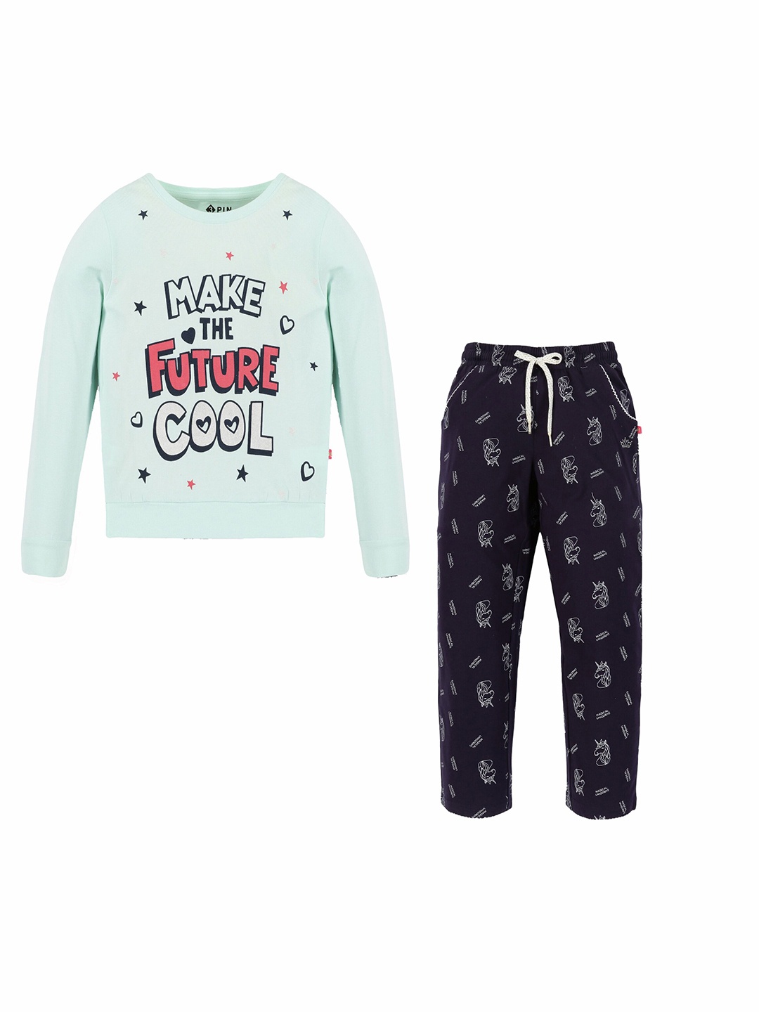 

3PIN Girls Printed T-shirt with Trousers, Green