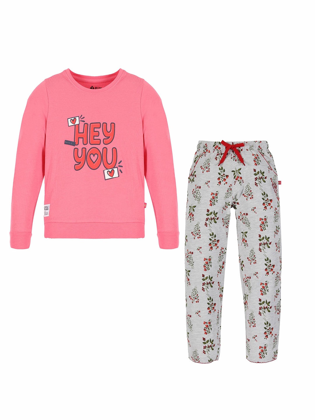 

3PIN Girls Printed T-shirt with Trousers, Pink