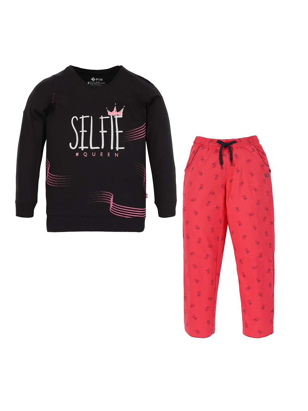 

3PIN Girls Printed T-shirt with Trousers, Pink