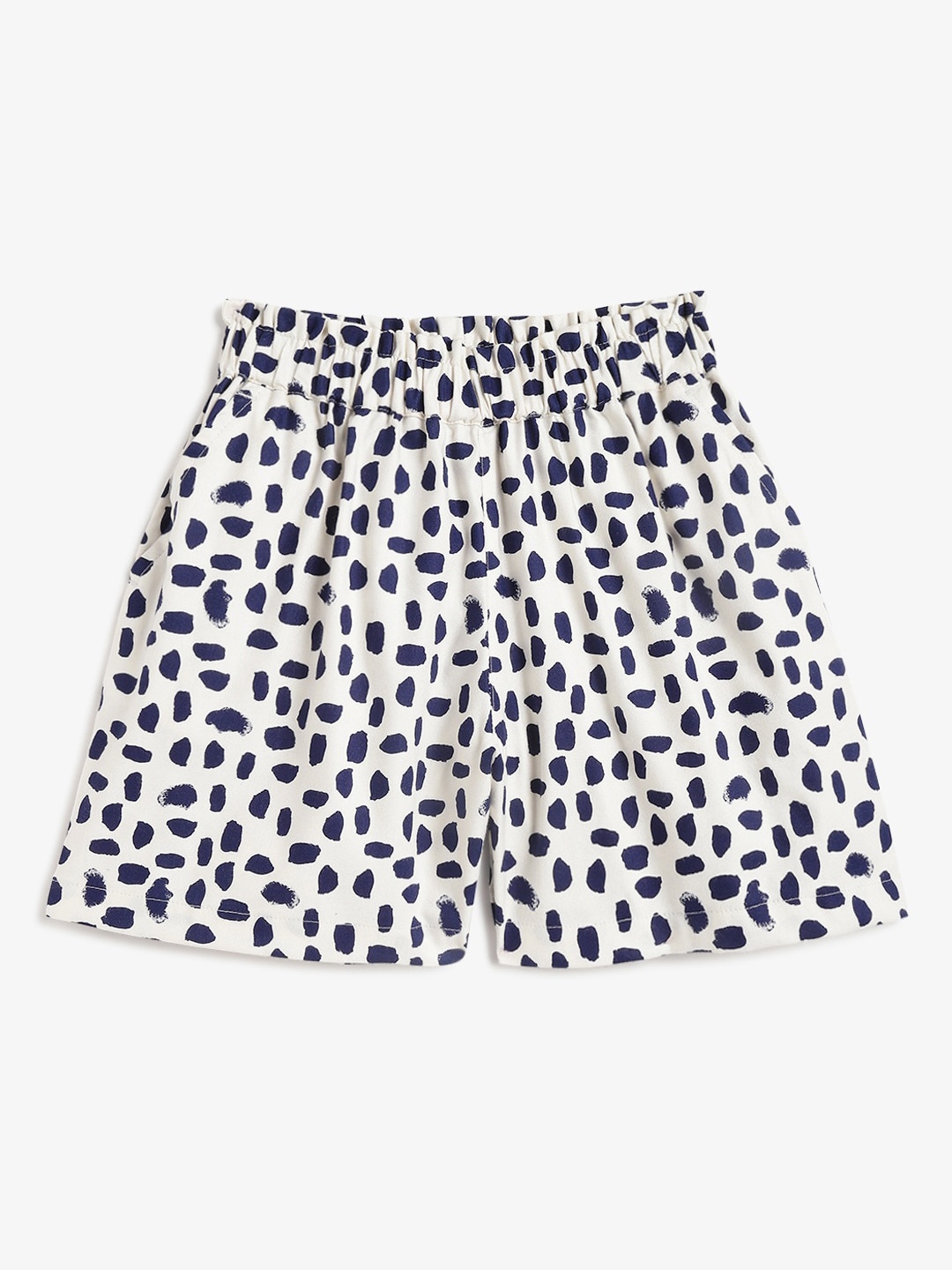 

Campana Girls Geometric Printed Pure Cotton Shorts, White